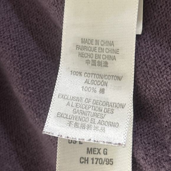 Juicy Couture Womens L Convertible Cowl Neck Button Up Cardigan Purple Lagenlook - Picture 9 of 12